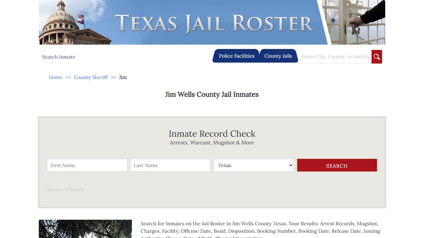 Jim Wells County Jail Inmates - Jail Roster Search