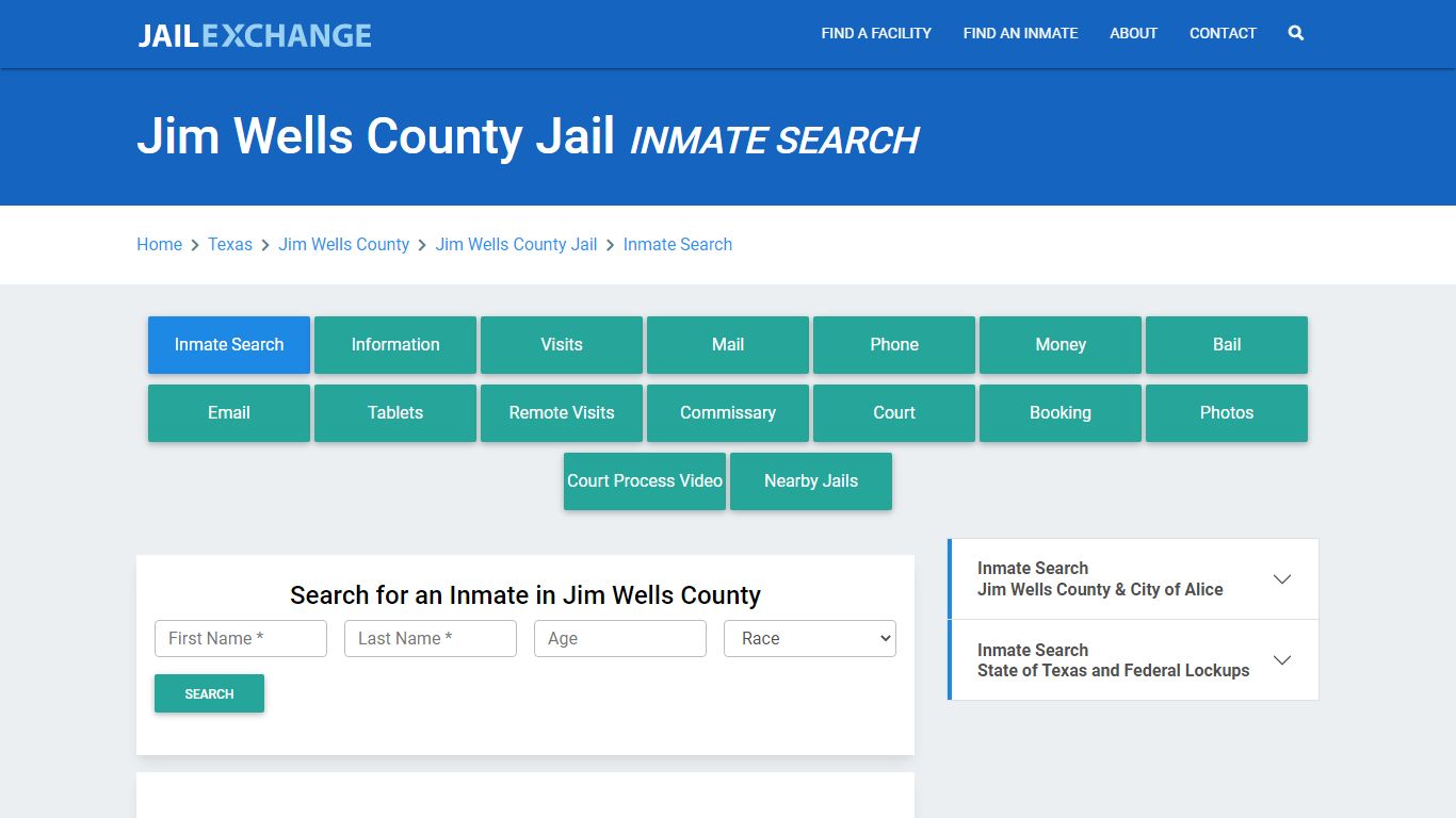 Jim Wells County Jail, TX Inmate Search: Roster & Mugshots